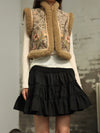 INTO THE EAST 25 Autumn/Winter Layered Short Skirt ITE-E1DGAW071BL21SK-HEI Black (E1DGAW070WT21SK)